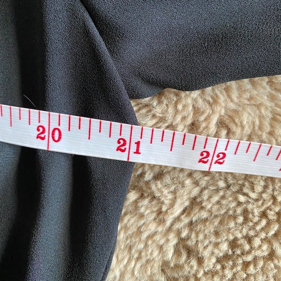 Black Long Sleeve Blouse with cutout detailing on sleeves, Size M - Picture 9 of 11